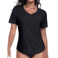thumbnail image 1 of Charmo Womens Shorts Sleeve Swim Shirts UPF 50+ Sun Protection Rashiguard Hiking Runing Shirt Tops, 1 of 7