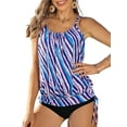 thumbnail image 1 of Charmo Womens Slim Straps Blouson Tankini Tops Bulit-in Bra Only Loose Fit Swimsuit Tops (No Bottoms), 1 of 8