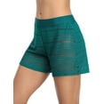 thumbnail image 1 of Charmo Womens Solid Mesh Swim Shorts High Waist Swimsuits Bottoms, 1 of 6