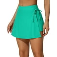 thumbnail image 1 of Charmo Womens Swim Skirt Built in Shorts Drawstring Swimsuit Bottom with Side Pocket, 1 of 8