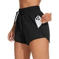 thumbnail image 1 of Charmo Womens V Slit Swim Shorts Quick Dry Board Shorts with Boxer Liner & Pockets Sporty Running Drawstring Swimsuit Bottoms, 1 of 7