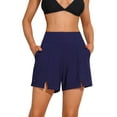 thumbnail image 1 of Charmo Womens V Slit Swim Shorts with Pockets High Waisted Bermuda Shorts, 1 of 8