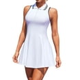 thumbnail image 1 of Charmo Zipper Tennis Dress for Womens Polo Workout Golf Dress with Shorts and Pockets, 1 of 9
