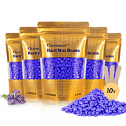 Charmonic 1.1lb/500g Hard Wax Beads for Hair Removal, Depilatory Wax Beans(lavender)