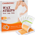 Charmonic 100pcs Hair Removal Wax Strips Kit, Facial & Underarm Remover