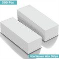 thumbnail image 1 of Charmonic 500-Count Large Wax Strips (2.8" x 7.9") - Professional Non-Woven Hair Removal Strips for Face, Bikini & Body, Works with Sugar/Soft Wax, Hypoallergenic & Skin-Friendly, 1 of 7