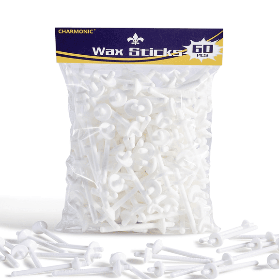 Charmonic 60-Count Wax Applicator Sticks for Nasal, Ear, Face, Eyebrow Hair Removal