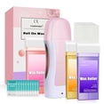 thumbnail image 1 of Charmonic Wax Roller Kit for Hair Removal - 3 Cartridges (Coarse/Fine Hair), 100 Woven Strips & Aftercare Wipes | All Skin Types, Beginner-Friendly (F3_LightPink), 1 of 9