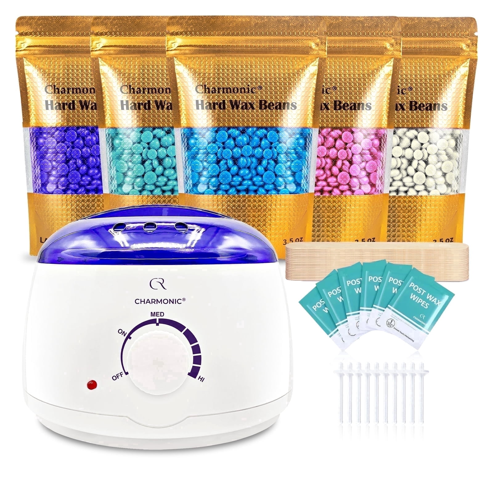 Charmonic Beauty Kit, Wax Warmer with 500g Hard Wax Beads