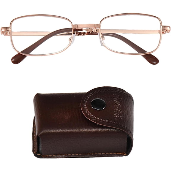 Charmoo Foldable Reading Glasses with Case, Non-Slip & Abrasion-Resistant for Men and Women