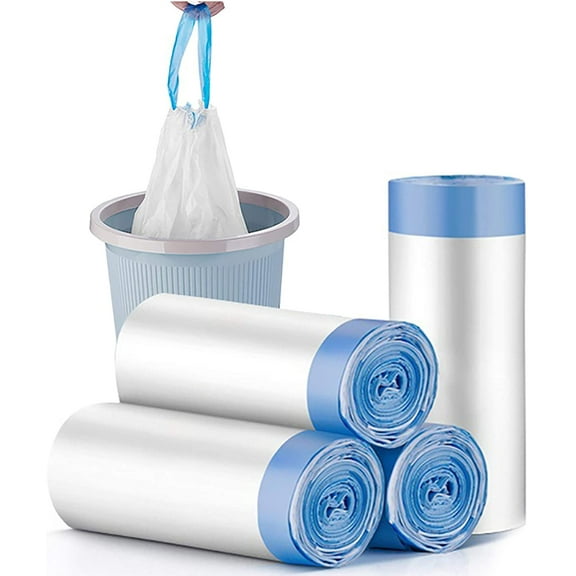 Charmount 4 gallon Trash Bags - 60 Count, Drawstring Small bags for Kitchen, Office,(15 Liter)