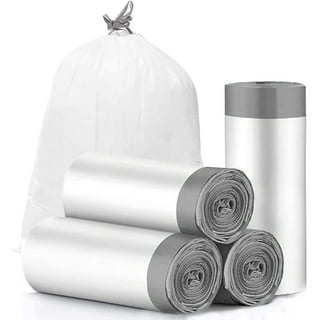 SONGMICS Small Garbage Bags for 6.6 Gallon Garbage Cans, Drawstring Garbage  Bags, Liner Code 025A01, 2 Rolls, 80 Count, White UKRB025A02