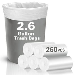 Fulmoon 400 Count 2.6 Gallon Trash Bags Unscented Waste Bags Thick