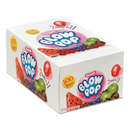 Blow Pops 0.8 oz 0.8 oz, Assorted Fruity Flavors, 100/Box
