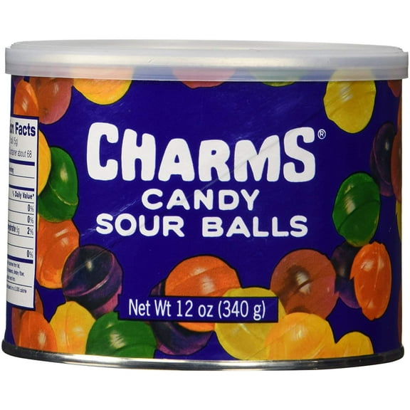 Charms Assorted Sour Ball Canister 12/12 Oz