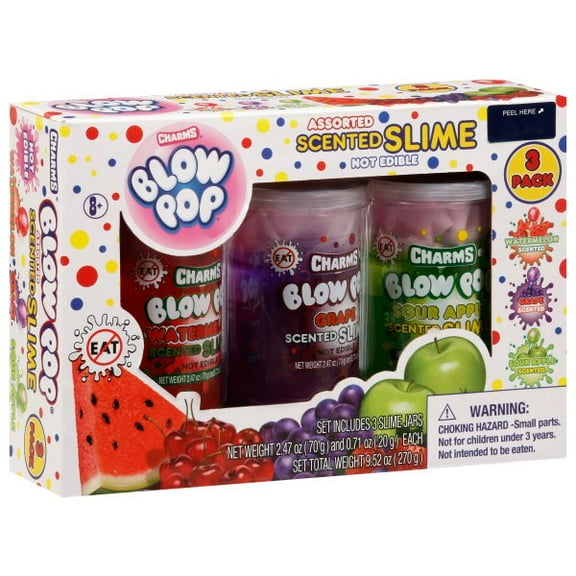 Charms Blow Pop Assorted Scented Slime  Pack of 3