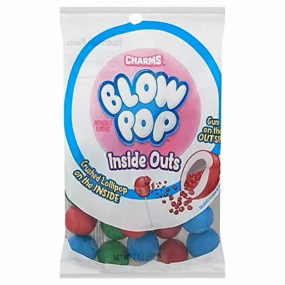 Charms Blow Pop Gumballs Candy Inside Outs 7 oz. (Pack of 96)