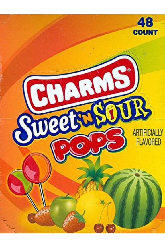 , Sweet & Sour Pops, Count 48 - Sugar Candy / Grab Varieties & Flavors
