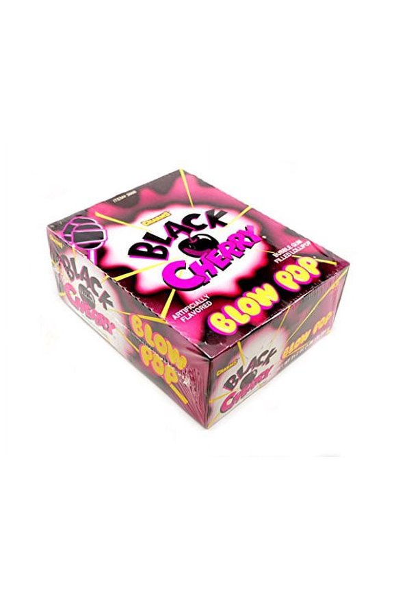 Blow Pop Sucker Lollipops Black Cherry Flavor 48 Count Box