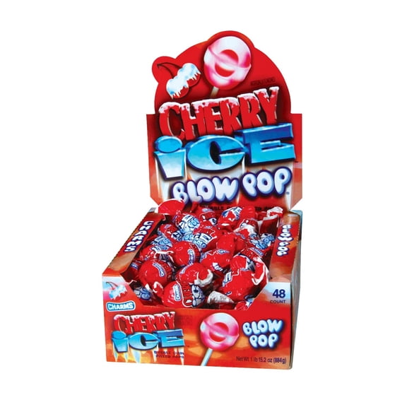 Charms Blow Pops, Cherry AIF9 Ice Flavor, 48-Count Box