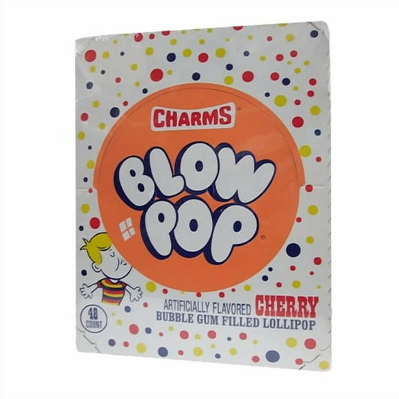 Charms Blow Pops Cherry Lollipops - 48 Lollipops/Box, 2 Pack