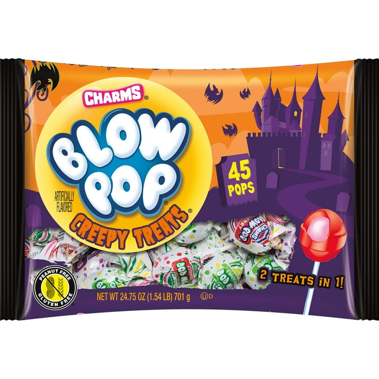 Charms Blow Pops Halloween Creepy Treats Assorted Lollipops 24.75