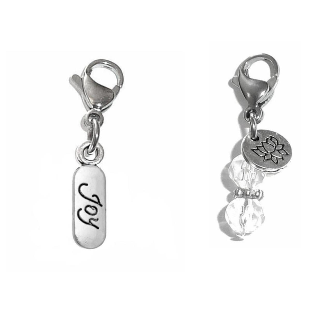 Charms Clip On - Perfect For Bracelet Or Necklace, Zipper Pull Charm, Bag  Or Purse Charm Easy To Use DIY Charms - Joy Clip On Charm