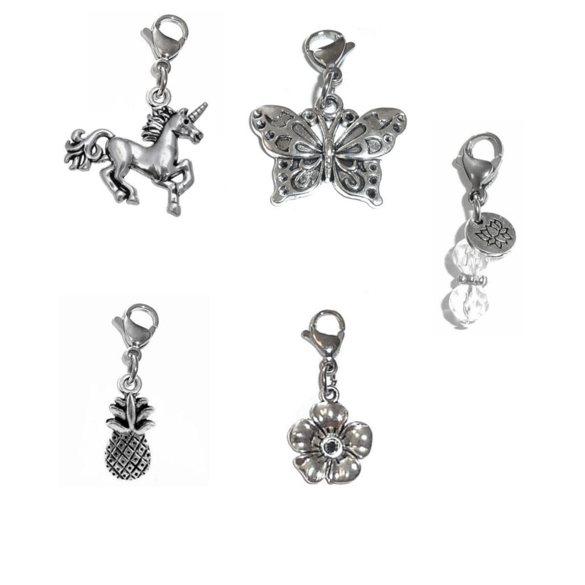 Sun and Moon Zipper Pull Purse Charm Decorative Clip On Charms,Zipper Pull,  Perfect for Necklaces, Bracelets, Keychain and Earrings