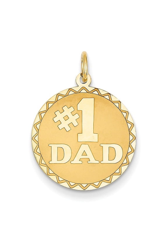 Charms Collection 14K #1 DAD Charm, XAC623