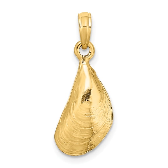 Charms Collection 14K 3-D Polished Mussel Shell Charm