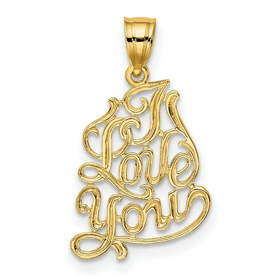 Charms Collection 14K I LOVE YOU Script Charm