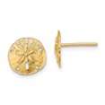 thumbnail image 1 of Charms Collection 14K Polished Mini Sand Dollar Post Earrings, 1 of 3