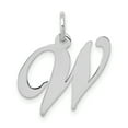 thumbnail image 1 of 14K White Gold Medium Size Fancy Script Design Letter W Initial Pendant, 1 of 3