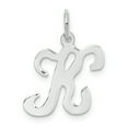 thumbnail image 1 of Charms Collection 14KW White Gold Script Letter K Initial Charm, 1 of 4