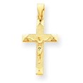 thumbnail image 1 of Charms Collection 14k Diamond-cut Crucifix Pendant, 1 of 2