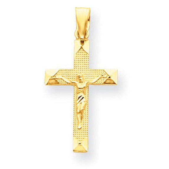 Charms Collection 14k Diamond-cut Crucifix Pendant