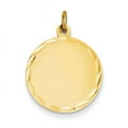 thumbnail image 1 of Charms Collection 14k Etched .013 Gauge Engravable Round Disc Charm, 1 of 2