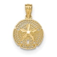 thumbnail image 1 of 14k Gold Polished Filigree Sand Dollar Pendant YC1250, 1 of 3