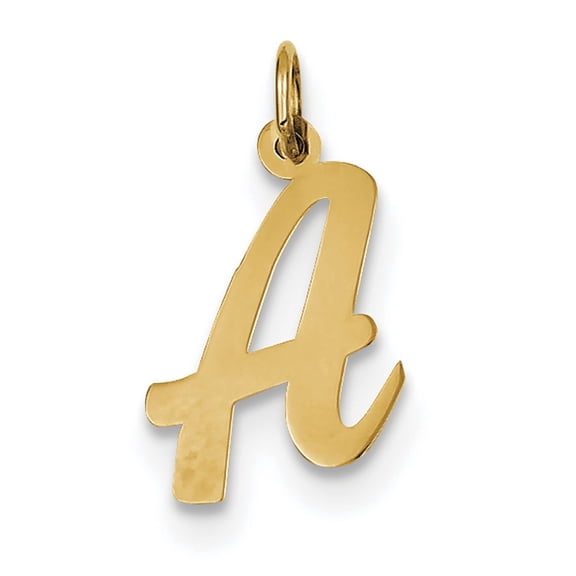 Charms Collection 14k Medium Script Letter A Initial Charm