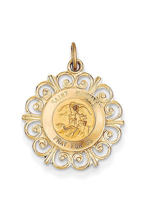 Charms Collection 14k Saint Michael Medal Charm