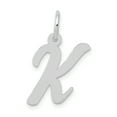 thumbnail image 1 of Charms Collection 14k White Gold Medium Script Letter K Initial Charm, 1 of 4
