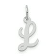 thumbnail image 1 of Charms Collection 14k White Gold Small Script Letter L Initial Charm, 1 of 3
