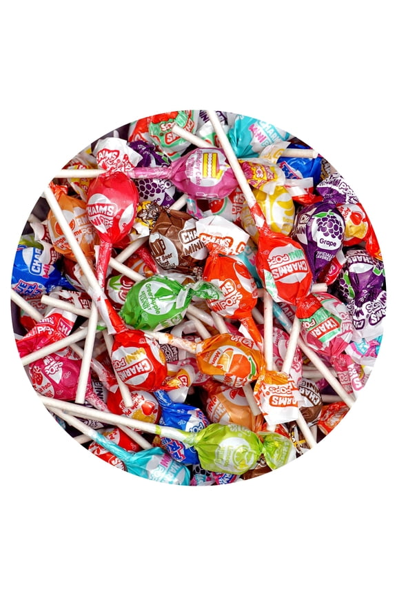 Mini Pops Lollipop, 2 Pound Bulk Bag (Approx. 150 Lollipops) Individually Wrapped Charm Suckers Candy, 18 Assorted Flavors