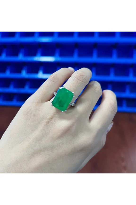 Charms Retro Fashion Paraiba Gemstone Ring Adjustable Opening Women Jewelry Wedding Anniversary Cocktail Reception