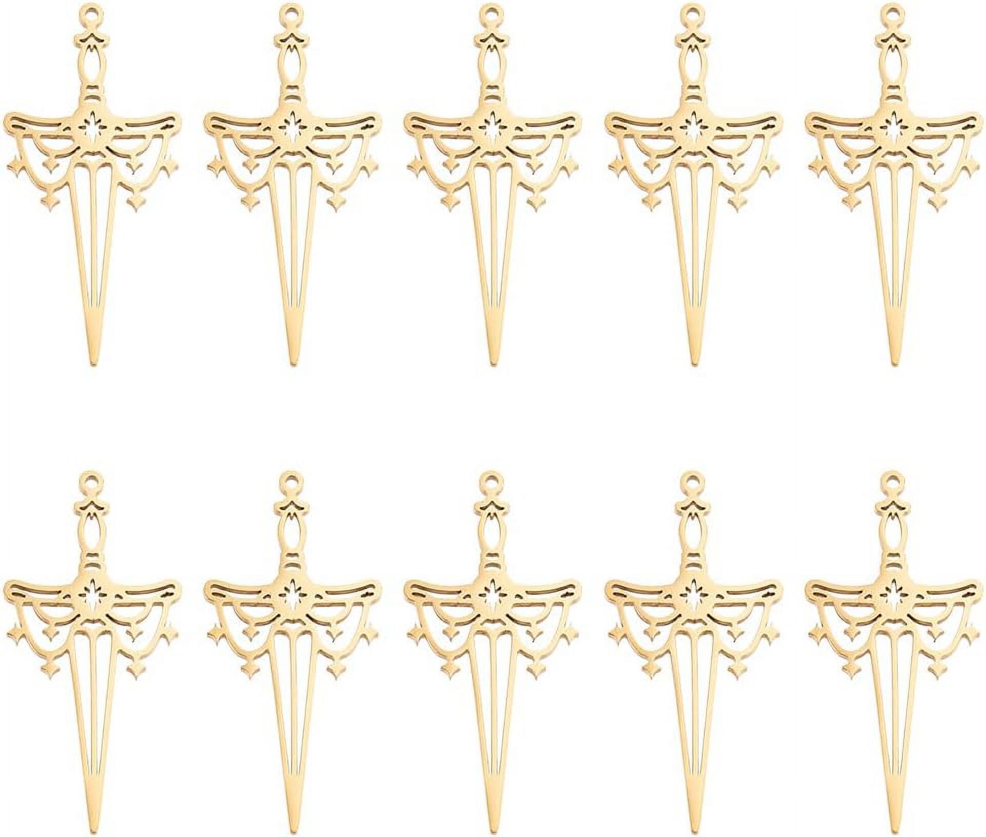 Charms Stainless Steel Bookmark Charms Punk Earring Charms for DIY ...
