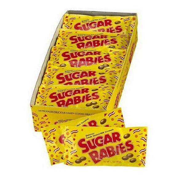 Charms Sugar Babies Delicious Candy Coated Milk Caramels Pouches - 24 Ea