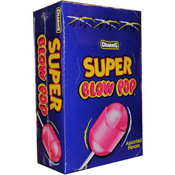 Charms Super Blow Pops, Assorted Flavors - 4 48 Each