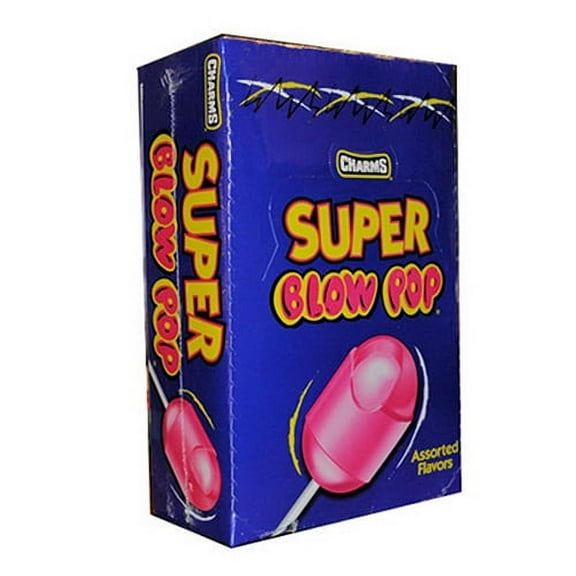 Charms Super Blow Pops, Assorted Flavors - 48 Ea