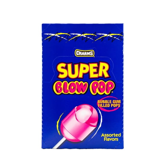 Charms Super Blow Pops, Assorted Flavors - 48 Ea