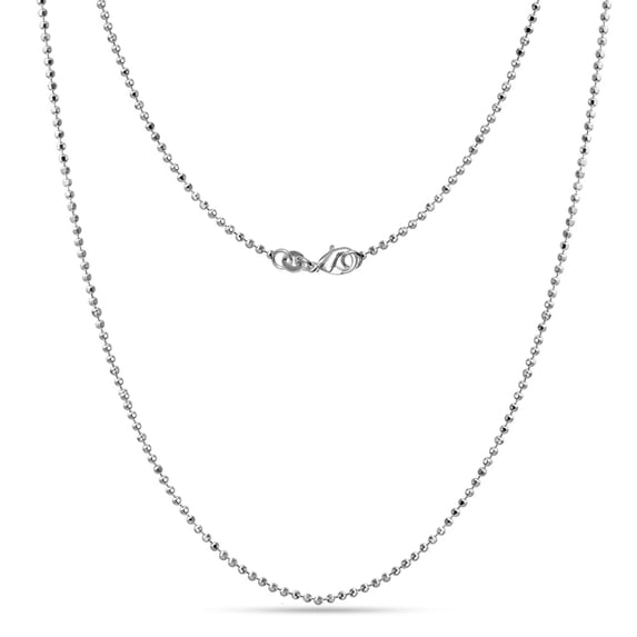 Charmsy Ball Chain Necklace for Women – Italian Style Ball Bead Chain, 18 Inch Jewelry Gift